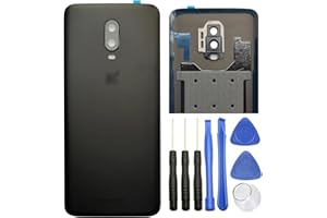 Ubrokeifixit for OnePlus 6T Housing Rear Back Glass Door Cover Replacement for OnePlus 6T A6010 A6013 LTE 6.41" (Midnight Black)