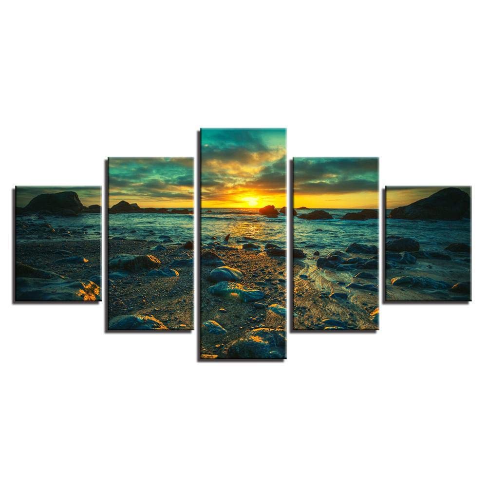 Download Sunset beach toile art mural For iPhone Free