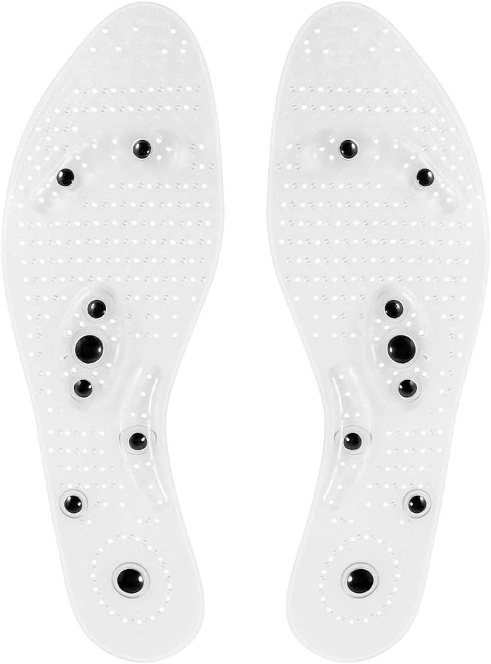 Magnetic Insoles Massaging Pads Acupressure Magnetic Massage Foot Therapy for Men and Women Weight Loss L(26-29 cm)