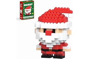 Eqkasio Christmas Building Blocks Compatible for Lego Christmas Santa Micro Blocks Stacking New Toys Holiday Present Box New Year Gifts for Kids Ages 6+ Boys and Girls(Santa)