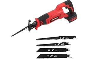 Cordless Reciprocating Saw Compatible with Milwaukee 18V Battery Power Recipro Saw Brushless Motor 0-3500SPM for Wood, Metal,