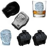 2 Pcs Clear Ice Cube Maker, Funny Head Design Whiskey &amp; Cocktails &amp; Bourbon Ice Cube Mold, Easy-Release Clear Ice Maker, Whiskey/Christmas/Birthday Gift for Men/Dad