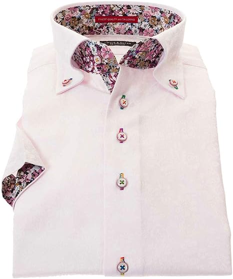 Amazon ドレスシャツ ワイシャツ シャツ メンズ 国産 半袖 綿100 ボタンダウン ピンク Louis Clerk ルイス クラーク Rln3 111 シャツ 通販 Amazon ドレスシャツ ワイシャツ シャツ メンズ 国産 半袖 綿100 ボタンダウン ピンク Louis Clerk ルイス クラーク Rln3 111 シャツ 通販