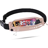 USHAKE Slim Running Belt for Women Men-Runners Phone Holder Fanny Pack, Adjustable, Bounce Free Waist Pouch bag for Workout, Money Belt, Run Gear Accessories Pink