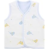 POBIDOBY Baby Vest for Girls & Boys, Purcotton Toddler Reversible Vest for Spring & Autumn