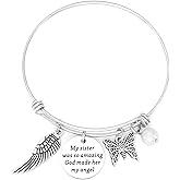 HUTIMY Sister Memorial Gifts Bracelet for Women in Remembrance My Sister Sympathy Grieving Berevment Memorial Charm Bracelets Memory Bracelet for a Loss Sisters Bracelet