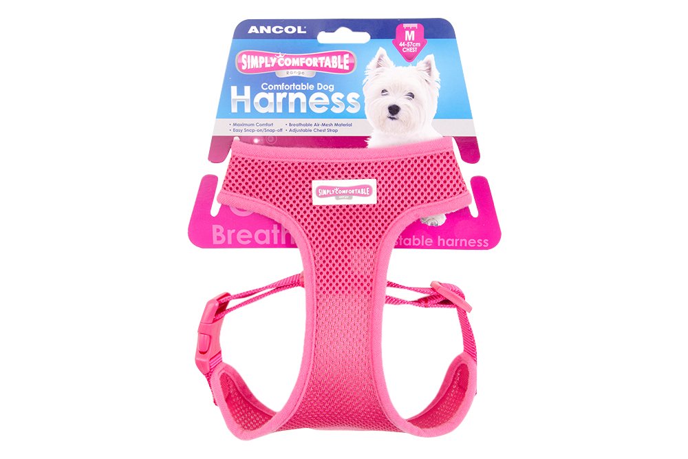 Simply Comfortable Ancol Mesh Dog Harness Pink M 4457cm Amazon.co.uk