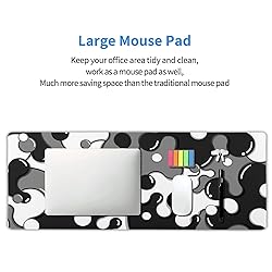 aportt Black White Grey Mouse Pad XL Anime Cool