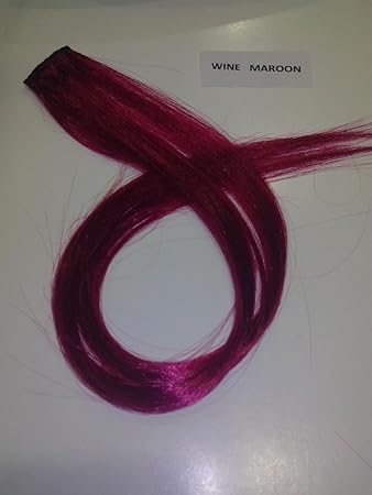 Majik Coloured Hair Extension Wine Maroon Colour With Clip In