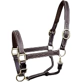 Derby Originals Liverpool Fancy Stitched Padded Adjustable Leather Horse Halter
