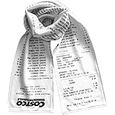 Costco Receipt Scarf – Double-Sided Funny Receipt Print Fleece Scarf, Extra-Long Novelty Gag Gift