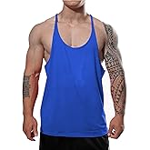 JEEING GEAR Men's Stringer Bodybuilding Workout Gym Tank Tops Training Y Back Cotton