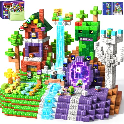 LUVTOY Abnehmbare magnetische Bausteine - 216 Teile Magnetbausteine Magnetspielzeug - Hohe Haftung Magnetisches Bausteine Blöcke Kinder - Magnetspiel