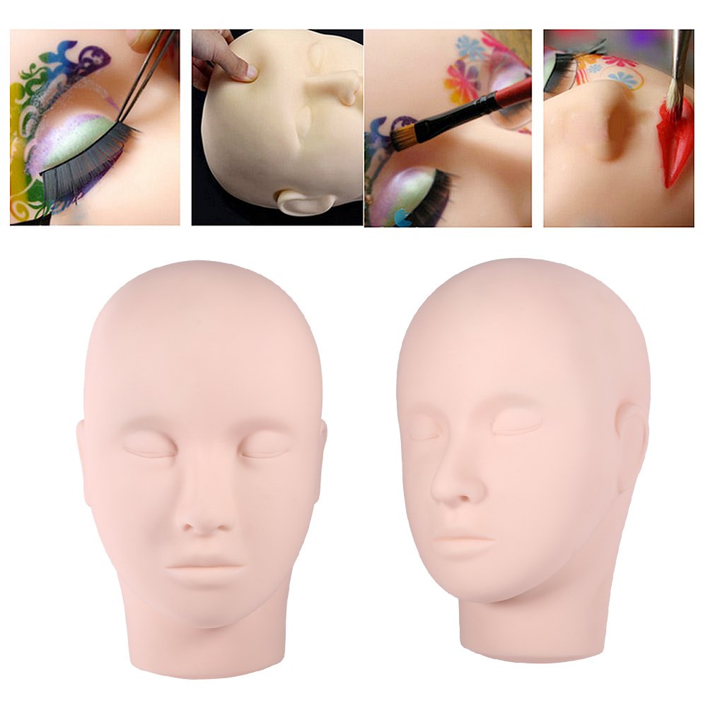 Mannequin Head Training Head - Make Up Eyelash Eye Lashes Extensions Practice Mannequin Training Head Model, Eyelash extensions human head model/practice makeup dummy head/practice massage dummy