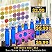 MP Essential Oil Roller Bottles Set with Stainless Steel Balls, 8 Pack 10ml Dark Blue Leakproof Glass Bottle with 8 Rollerballs for Perfume & Aromatherapy Oils - Roller Bottle Opener & 192 Labels