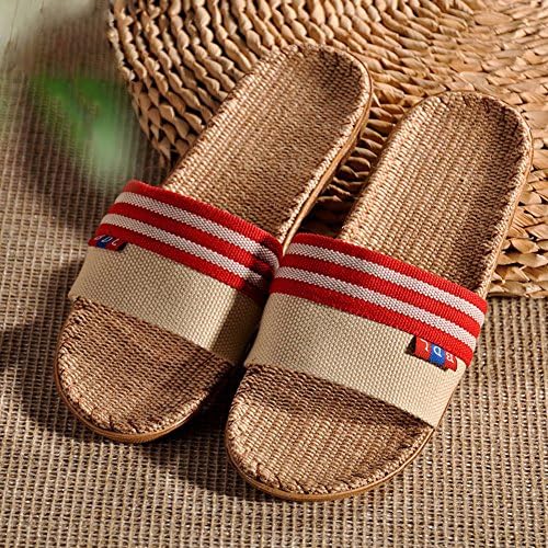 JUIOKK Men's Bedroom Slippers Women's Flat Open Toe Summer Shoes Indoor Non-slip Spring Slippers