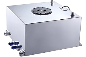 EVIL ENERGY 10 Gallon Fuel Cell Gas Tank Aluminum with Level Sender Silver Street Drift
