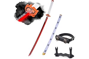 WERKON Light Up Anime Sword - 30-inch Katana Sword, Replica Anime Cosplay Katana, with Display Stand and Cosplay Belt, Rechargeable, Suitable for Cosplay, Decoration, and Gifts.