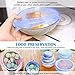 6-Pcs/1 Set Silicone Stretch Lids Reusable, Storage Containers Covers for Stretchable Durable and Expandable, Food Keeping Fresh, Dishwasher, Microwave, Freezer and Oven Safe to Fit Various Sizes Blue