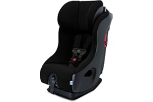 Clek Fllo Convertible Car Seat - Compact Design for 3-Across Seating, Extended Rear-Facing with Anti-Rebound Bar (Carbon)