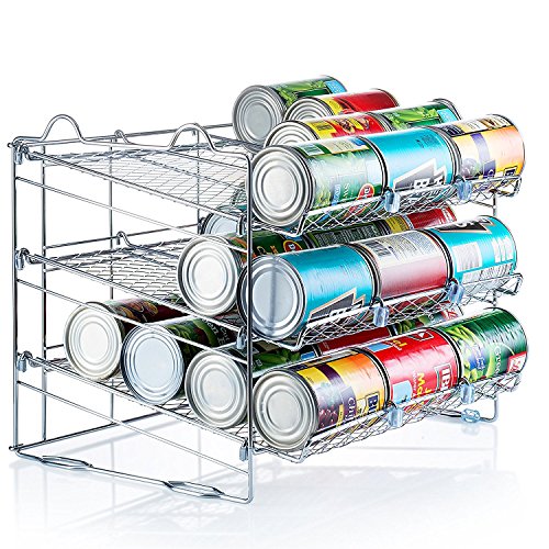 Sagler Chrome Stackable Can Organizer, Can Rack Holds up to 36 Cans, - Thumbnail 7