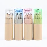 4Pack Mini Drawing Colored Pencils for Kids with Sharpener, Portable Color Pencils in Tube Drawing Pencil Bulk for Children Adults Artists Writing Sketching Painting Classroom School Supplies.