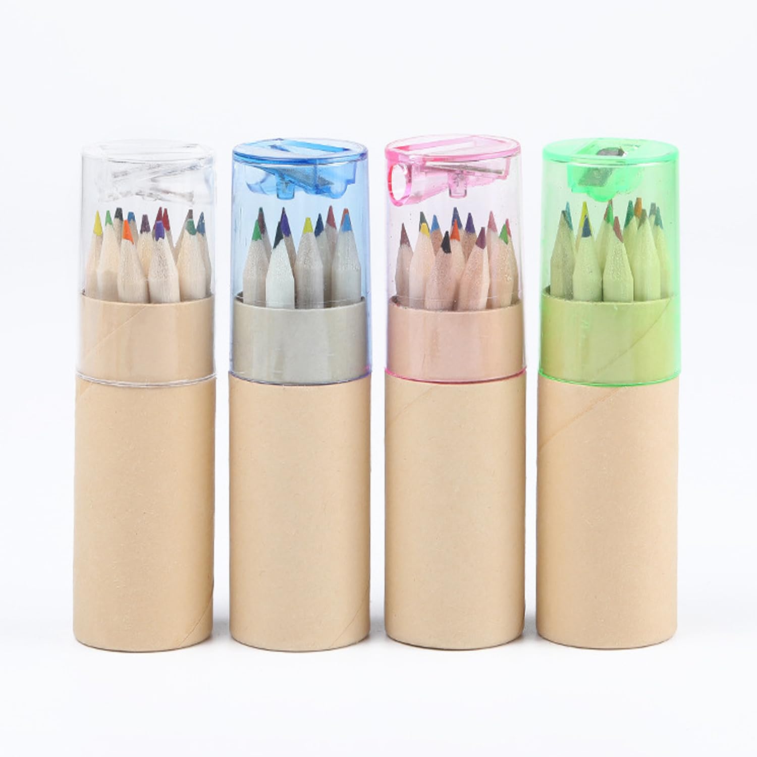 Photo 1 of 4Pack Mini Drawing Colored Pencils for Kids with Sharpener, Portable Color Pencils in Tube Drawing Pencil Bulk for Children Adults Artists Writing Sketching Painting Classroom School Supplies.