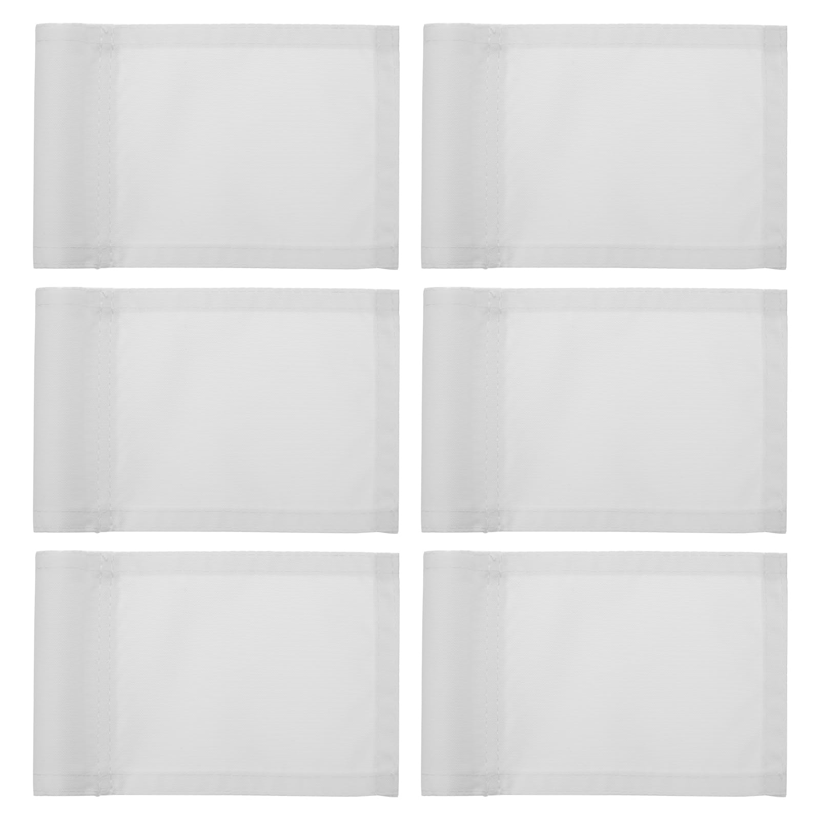 PATIKIL 7 x 5 Inch Golf Flag, 6 Pcs 420D Nylon Mini Garden Pin Flags Portable Target Flag with Tube Inserted for Outdoor Indoor Yard Backyard Garden, White