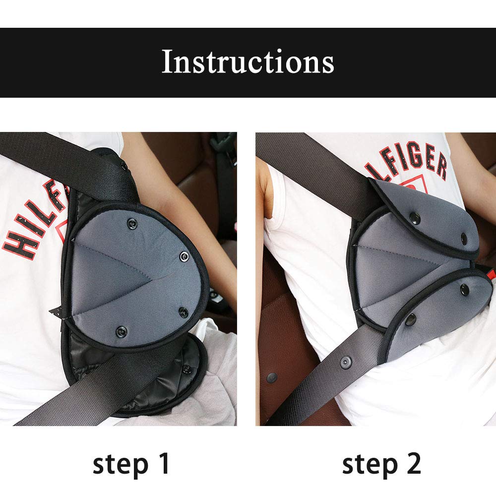 Seat Belt Adjuster and Pillow with Clip for Kids Travel ...