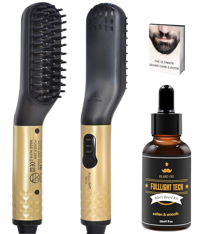 beard flat iron brush