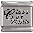 NewCharms Class of 2026 Laser Engraved Italian Charm (9mm Standard Size)