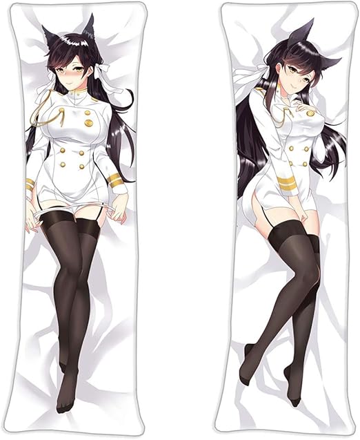 Amazon Com Ijn Atago Azur Lane Anime Hugs Pillow Covered Zipper Body Pillow Case Soft Cover Japanese Textile Smooth Knit Pillowcases 150 X 50cm 59in X 19 6in Home Kitchen