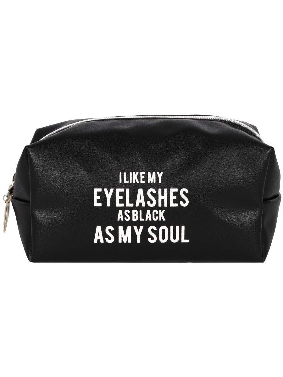 I Like My Eyelashes As Black As My Soul Make Up Bag Black 25x14x18cm