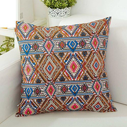 National Wind Pillows,Redwood Sofa Cushions,Cotton And Linen Long Pillow-A 70x70cm(28x28inch)VersionA