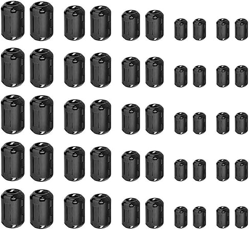 Amazon フェライトコア 50個セット ノイズフィルター パッチンコア ヒンジ式 Usb電源線 車 高周波 ノイズ カット カー オーディオ 音質 向上 内径 F3 5mm F5mm F7mm F9mm F13mm 配線アクセサリー 文房具 オフィス用品
