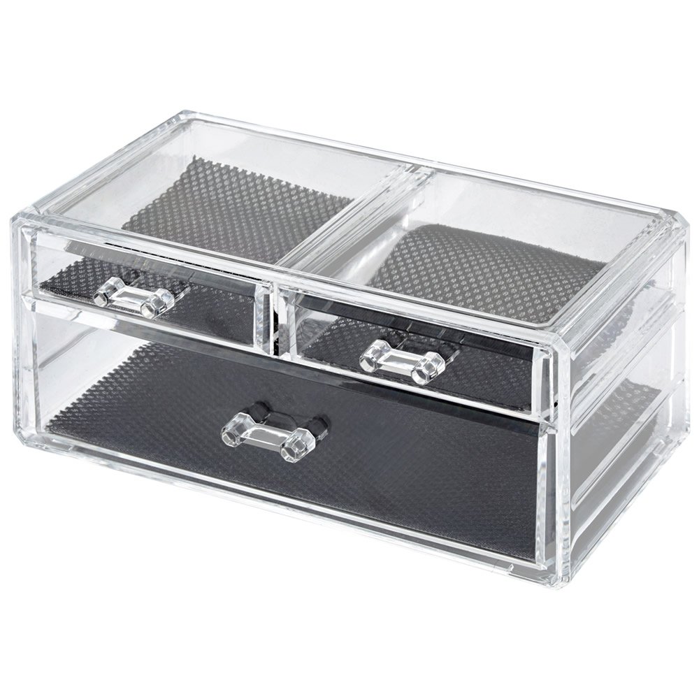 Laroc Clear Acrylic Beauty Cosmetic Organiser Makeup Drawers Tray