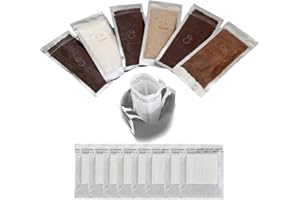 CPISE Organic Travel Coffee Sampler for Camping and On-the-Go - Variety Pack includes 3 Organic Single Origin Ground Coffee Packet Varieties, Organic Maple Sugar, Organic Coconut Sugar, Organic Coconut Milk - travel coffee creamer, 8 Single Server Drip Coffee Filters / Coffee Tea Bags - Includes Travel Coffee Pouch