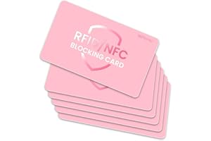 RFID Blocking Card 6 Pack, One Card Protects Entire Wallet for Women, Credit Debit Card Protector, Anti-Theft NFC Contactless