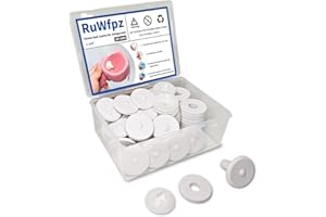 RuWfpz Doll Joints for Amigurumi Crochet 35mm - 20 Set Plastic Toy Safety Joints for Stuffed Animals, White Movable Amigurumi Crafts Teddy Bear Joints for Arm Leg Neck