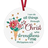 Christian Gifts for Women Faith Religious Gifts Inspirational Scripture Gift for Women Birthday Easter Christmas Unique Catholic Gift Encouraging Bible Verse Ornament