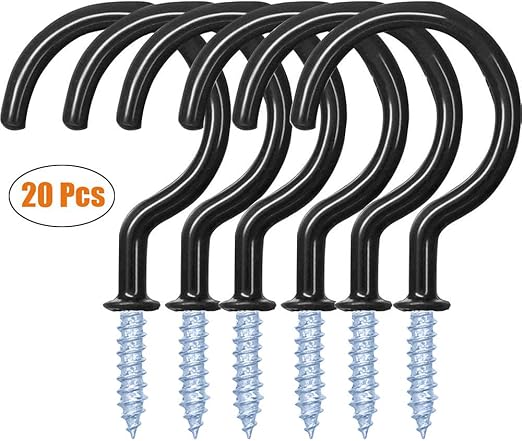 Amazon Com Waterluu 20 Pack 2 9 Inches Ceiling Hooks Vinyl Coated
