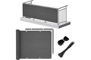 Balcony Privacy Screen 3'x16.4', Outdoor Privacy Screen for Balcony Window Light Patio Porch Deck Garden Outdoor Protection W