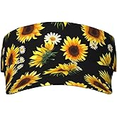 Cute Visor Caps for Women Men Summer Sun Visor Hat with Sweatband for Running Outdoor Beach