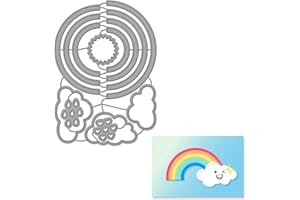 YKW Rainbow Cloud Sun Cutting Dies Metal, Metallic Cutting Dies, Rainbow Metal Embossing Stencils for DIY Scrapbooking Photo Album Decorative DIY Paper Cards Making Gift Special Die Cutting