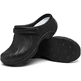 Scecocrs Non Slip Chef Nursing Clogs for Women Food Service Slip Resistant Work Shoes Hospital Kitchen Restaurant Staff Walking Shoes Breathable Lightweight Black