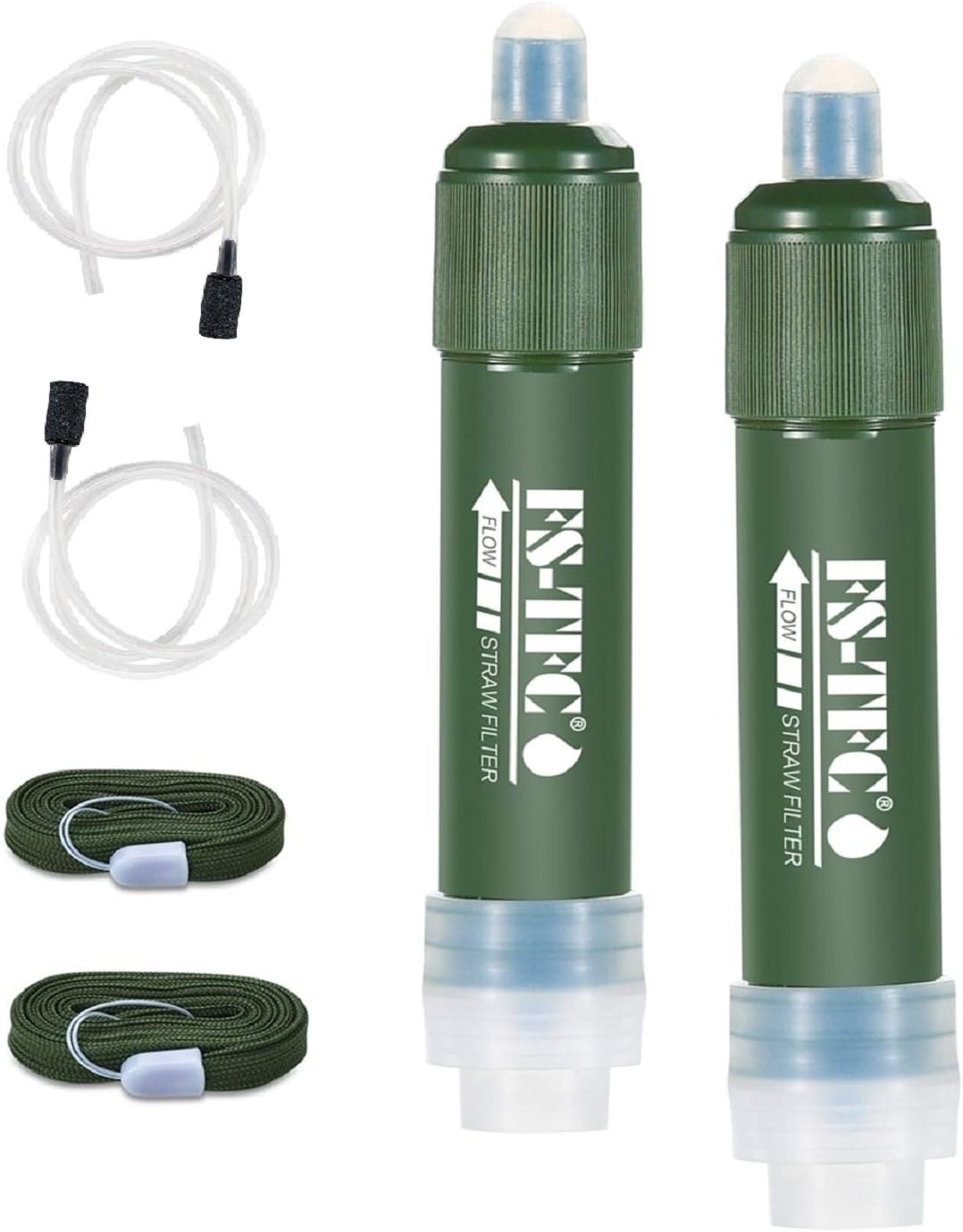 FS-TFC Personal Water Filter Straw Mini Water Purifier Survival Gear for Hiking, Camping, Travel and Emergency Preparedness: Industrial & Scientific