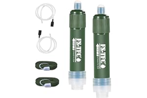 FS-TFC Personal Water Filter Straw Mini Water Purifier Survival Gear for Hiking, Camping, Travel and Emergency Preparedness
