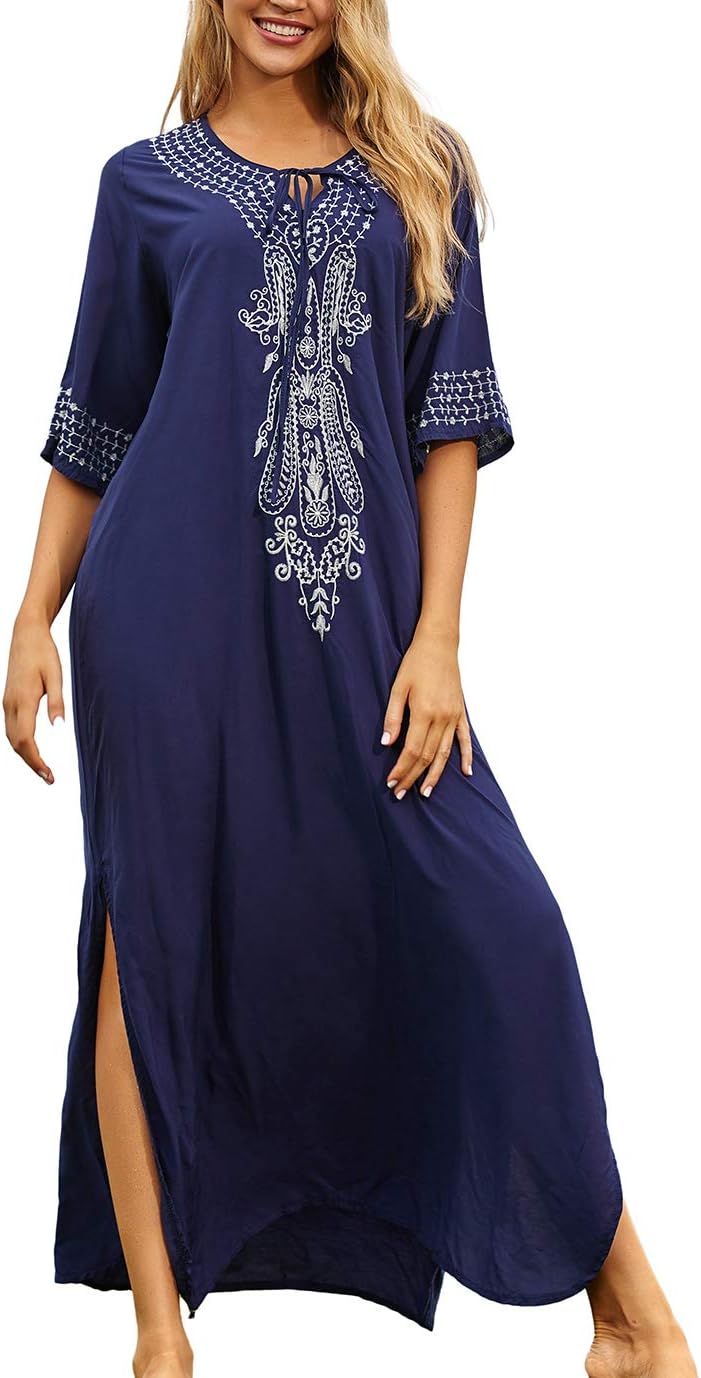 Eddoyee Embroidered Kaftan Dress