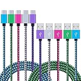 Samsung Galaxy S8 Charger Cable, NonoUV 5-Pack Nylon Braided USB Type C Fast Charging Cord For Samsung Note 8/S8 Plus, Google Pixel, Nexus 6P, LG G5/G6, Moto Z Z2, Nintendo Switch, Moto Z2 Play
