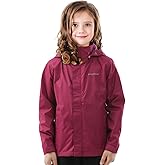 YINGJIELIDE Boys Girls Rain Jacket,Kids Lightweight Waterproof Hooded Raincoats Windbreakers,Outdoor Hiking Coat